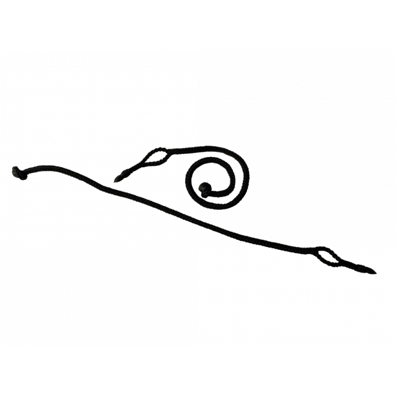 Pútka PARAKORD - čierne 16cm - SLIM