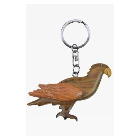 Orol skalný kľúčenka drevo